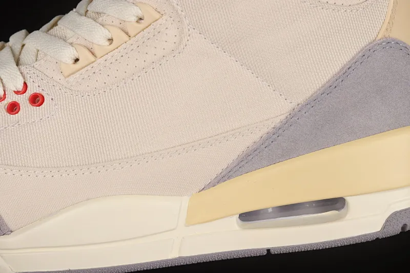 All categories Air Jordan Jordan series basketball shoes Air Jordan 3 Air Jordan 3 "Muslin" AJ3 Joe 3 cement gray canvas basketball shoes DH7139-100